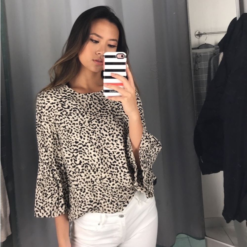 H&M Cheetah Print Long Sleeve Shirt